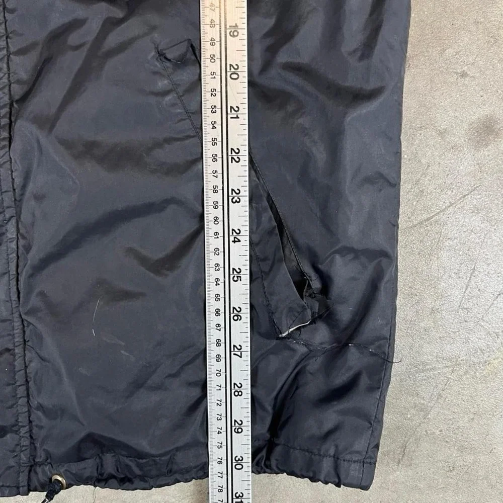Vintage 90s Adidas black and white long windbreaker jacket men's XL
